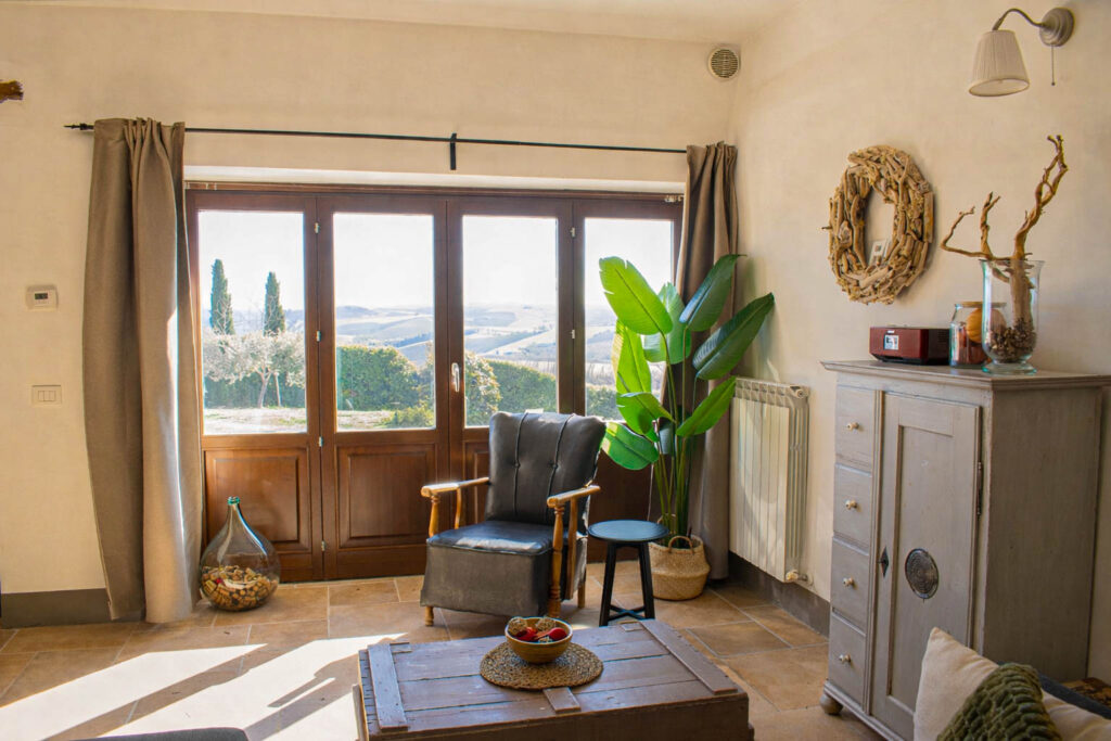 Appartement bij B&B Numero 7 met uitzicht op de heuvels van Le Marche